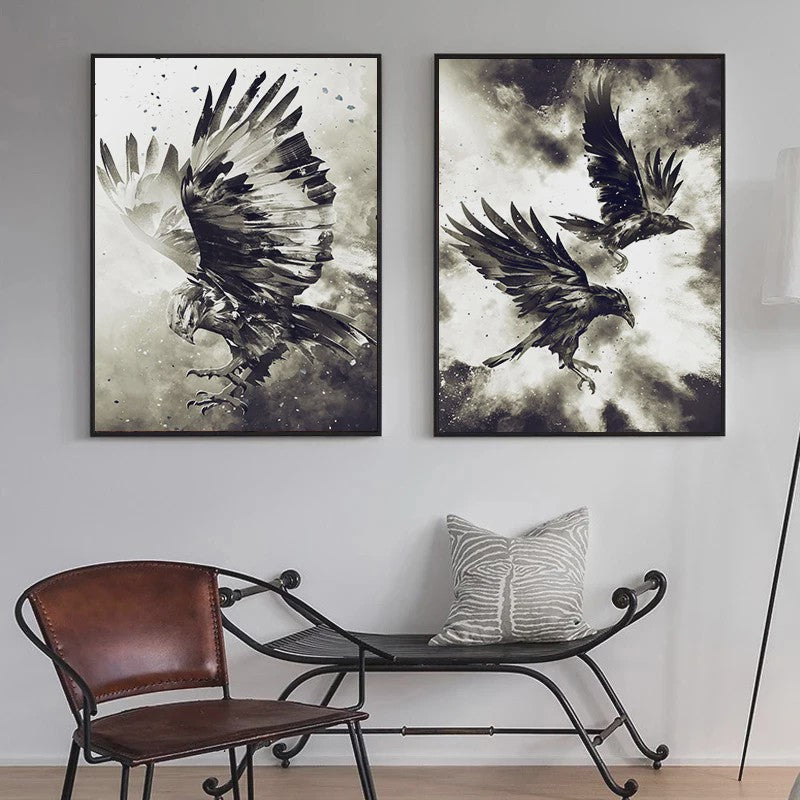 Canvas Posters: Majestueuze Wilde Dieren & Berglandschappen voor aan de Muur