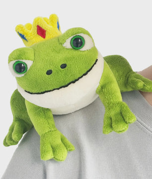 Kikker Pluche Knuffel met Kroon - Magnetisch - 10cm - Schattig Cadeau