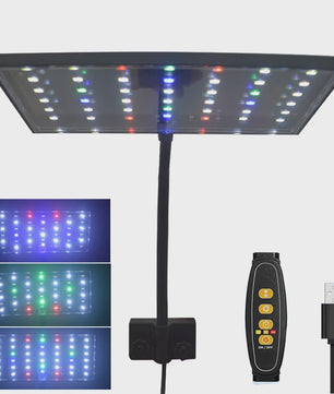 USB Aquarium LED Plantengroeilamp - Volledig Spectrum, Dimbare Verlichting met Timer & 360° Rotatie