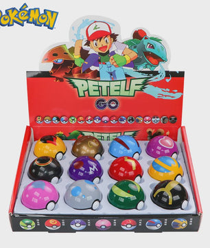 Set van 12 Pokémon Poké Ball Figuren - Pikachu & Vrienden Actiefiguren Collectie