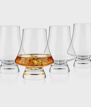 Set van 4 Kristallen Whiskey Proefglazen - 270ml Loodvrij Glaswerk