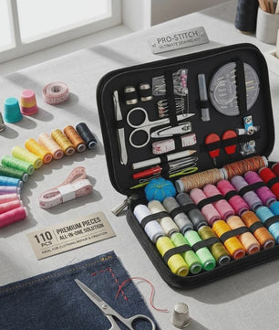 Compacte Naaiset 98 Delen - Multicolor Garen & Reparatieset voor Thuis en Onderweg