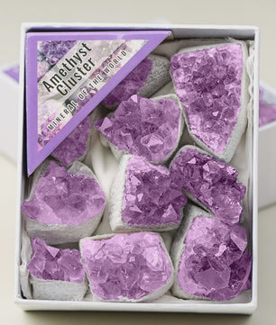 Amethist Kristal Cluster Set - 9 Stuks Natuurlijke Amethist Geodes voor Meditatie & Ontspanning