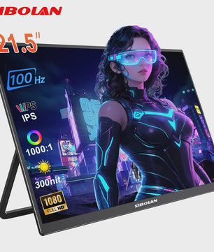 Sibolan 21.5" Draagbare Monitor - 1080P IPS, 100Hz, USB-C/HDMI, Ingebouwde Standaard