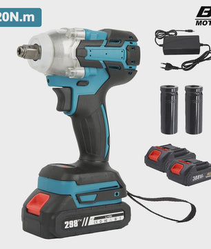 Krachtige 18V Brushless Accu Slagschroevendraaier & Boormachine - 520Nm, Variabele Snelheid, Incl. 2 Doppen