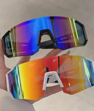 Sportzonnebril Oversized Mirror Lens - Lichtgewicht & UV-bescherming voor Heren & Dames