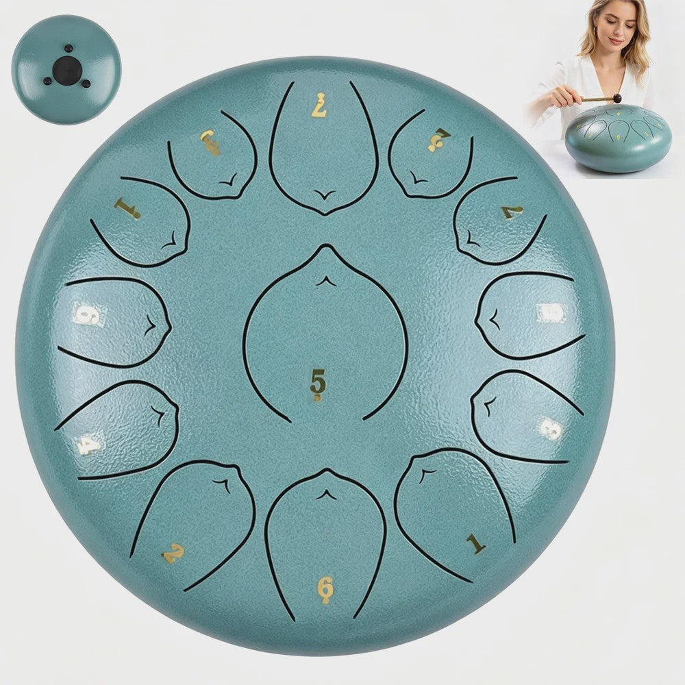 Professionele Steel Tongue Drum 13 Noten - Muziekinstrument voor Ontspanning en Yoga