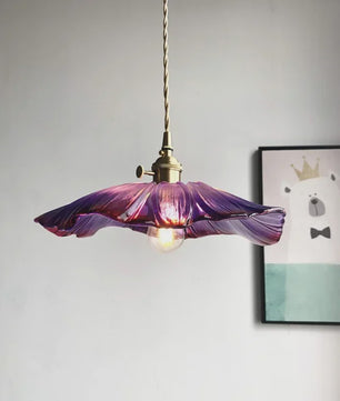 Moderne Glas Glasmozaïek Bloem Hanglamp - Sfeervolle Verlichting voor Woonkamer & Slaapkamer