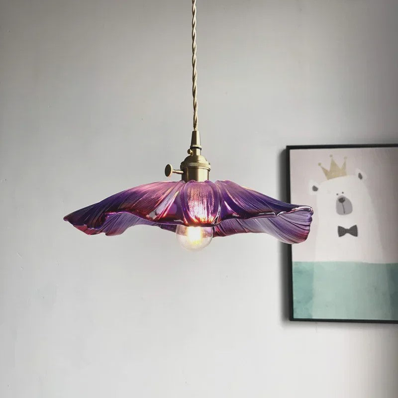 Moderne Glas Glasmozaïek Bloem Hanglamp - Sfeervolle Verlichting voor Woonkamer & Slaapkamer