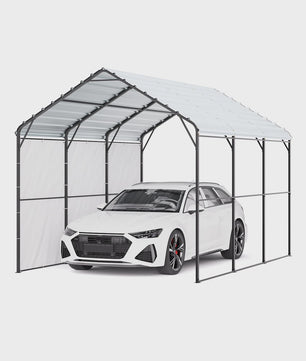Robuuste Metalen Carport met Verzinkt Stalen Frame - Bescherming voor Auto & Boot