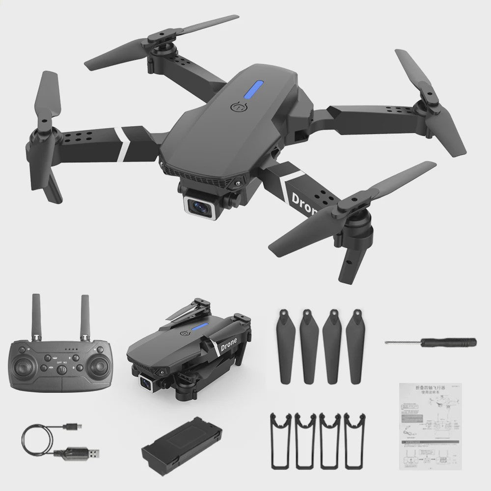 Opvouwbare FPV WiFi Drone met 4K Camera en Vliegstabilisatie - Perfect Cadeau