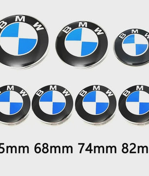 Set van 7 BMW 3D Logo Wielnaafdoppen - Universeel compatibel met diverse BMW modellen