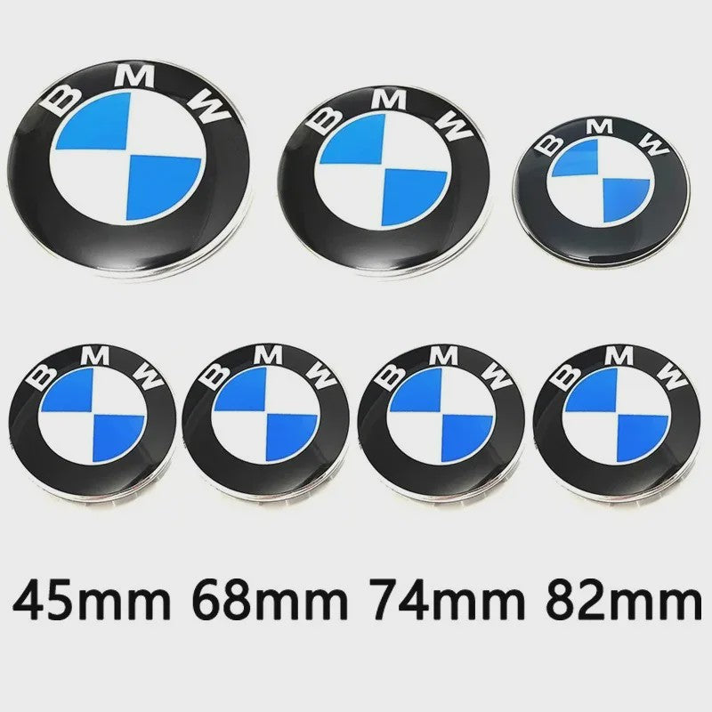 Set van 7 BMW 3D Logo Wielnaafdoppen - Universeel compatibel met diverse BMW modellen