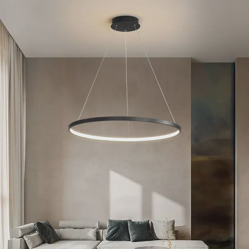 Moderne Minimalistische LED Ring Plafondlamp - Stijlvolle Hanglamp voor Woonkamer & Eetkamer