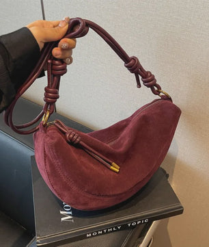 Trendy Kunstsuède Schoudertas Dames - Onderarm & Crossbody Tas