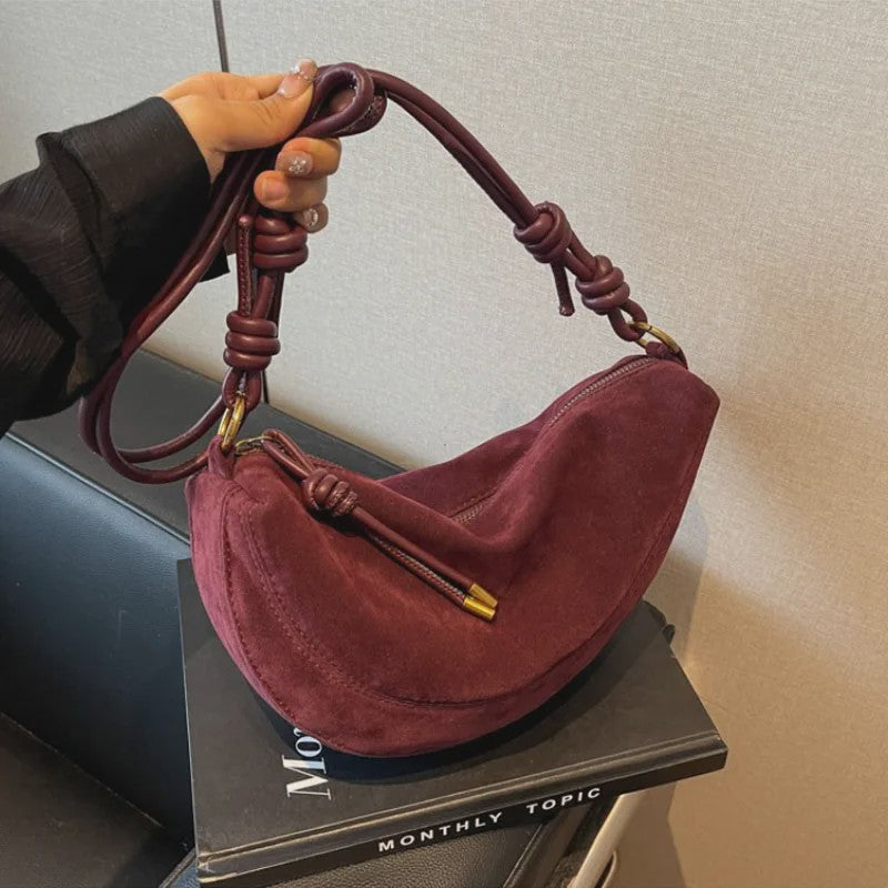 Trendy Kunstsuède Schoudertas Dames - Onderarm & Crossbody Tas