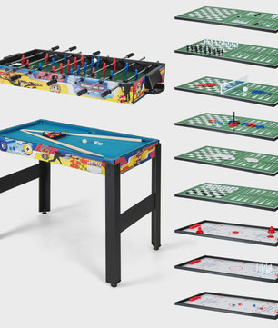 12-in-1 Multifunctionele Speltafel: Voetbal, Biljart, Air Hockey, Tafeltennis & Meer!