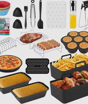 Uitgebreide Airfryer Accessoires Kit voor Dual Zone Airfryers (7.6L-9.5L)