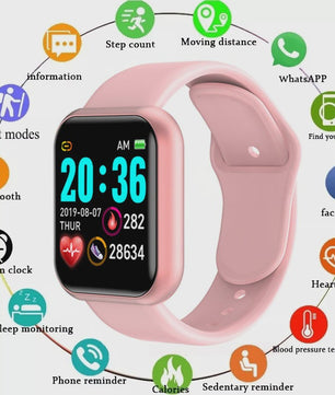 Smartwatch Y68 D20: Multifunctioneel met Bluetooth, Fitness Tracking & Slaapmonitor