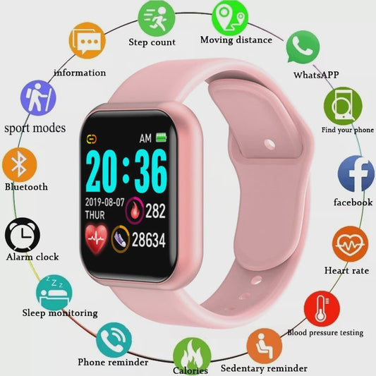 Smartwatch Y68 D20: Multifunctioneel met Bluetooth, Fitness Tracking & Slaapmonitor