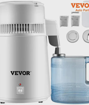 VEVOR Water Distilleerder 4L - Zuiver Drinkwater met Roestvrij Staal