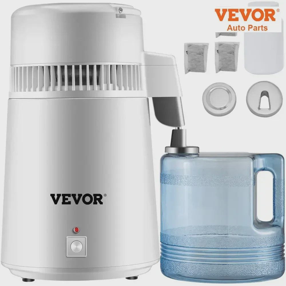 VEVOR Water Distilleerder 4L - Zuiver Drinkwater met Roestvrij Staal