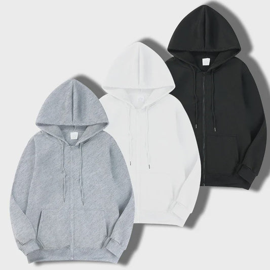 Herfst Heren Casual Hoodie Vest met Rits - Comfortabel & Stijlvol