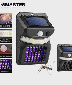Solar Tuinlamp met Muggenkiller & Bewegingssensor - Waterdicht Buitenlicht