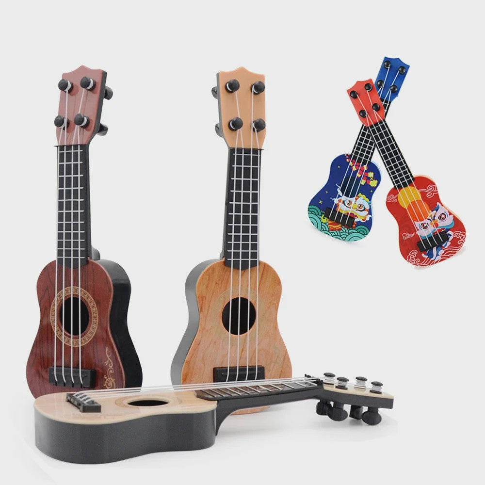 Houten Mini Gitaar Speelgoed met 4 Snaren - Ideaal voor Kinderen en Beginners