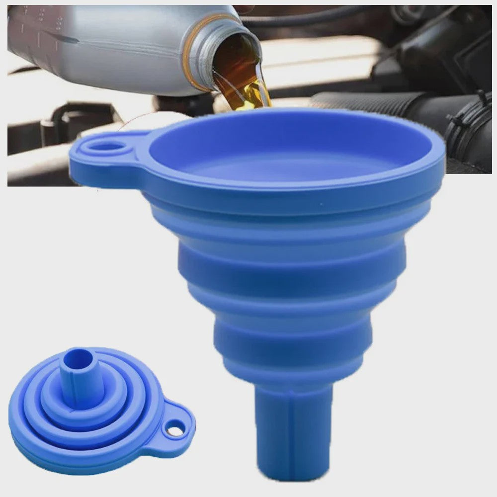Universele Silicone Opvouwbare Trechter voor Auto Olie en Vloeistof Verversen