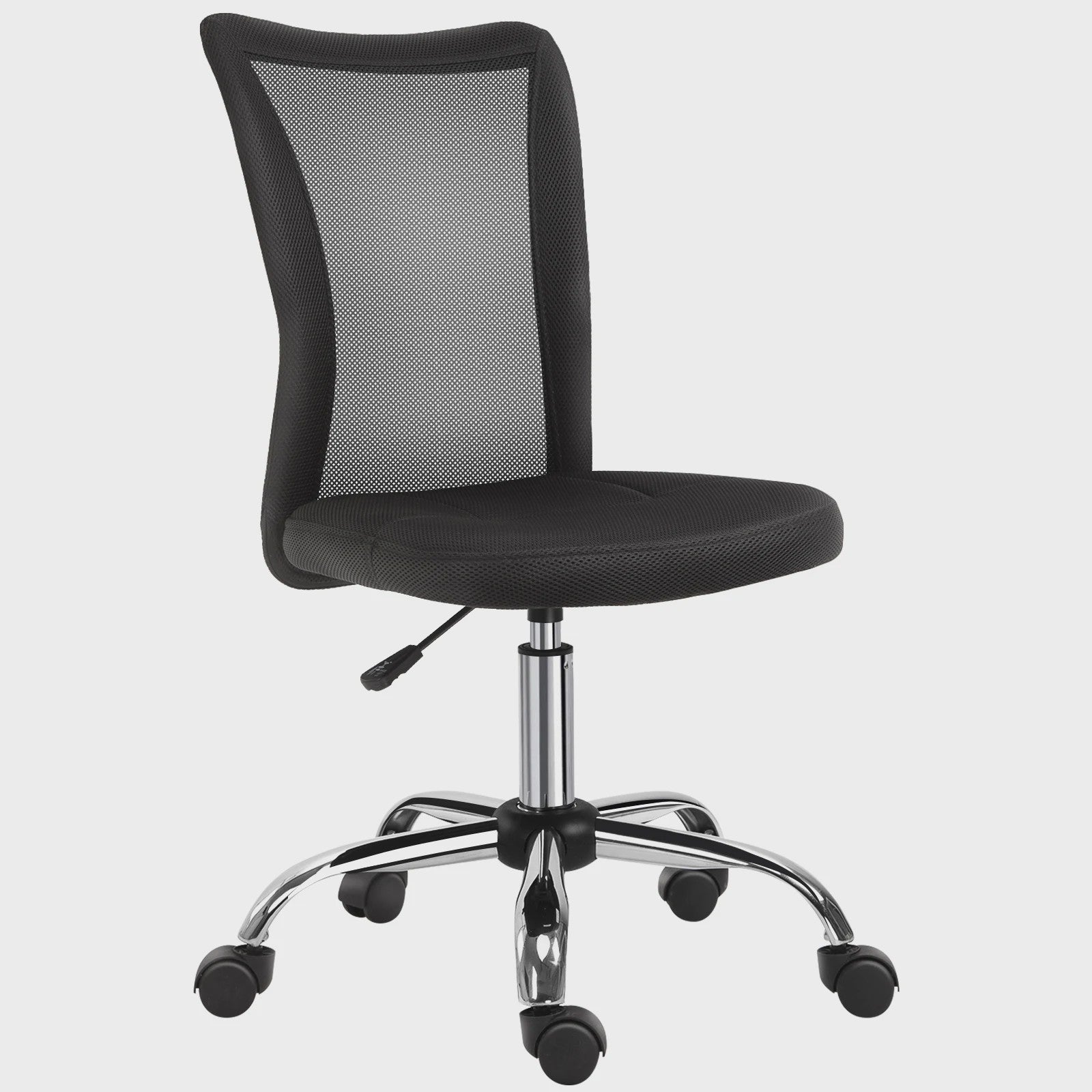 Ergonomische bureaustoel met mesh rugleuning en in hoogte verstelbaar, chroom onderstel