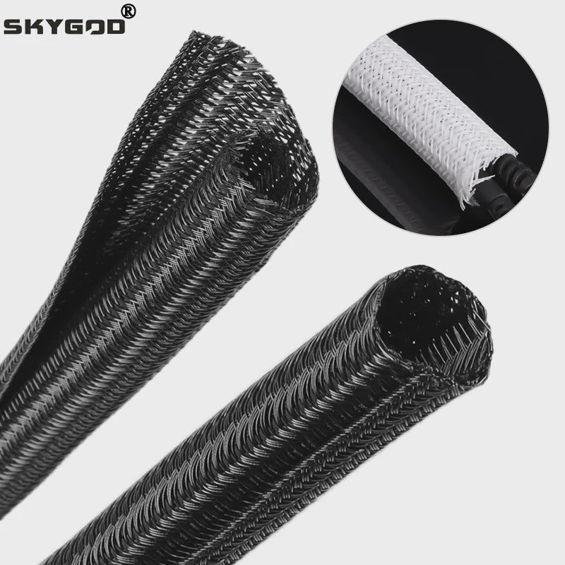 Flexibele Kabel Beschermhoes - PET Gevlochten Kabel Sleeve voor Kabelmanagement
