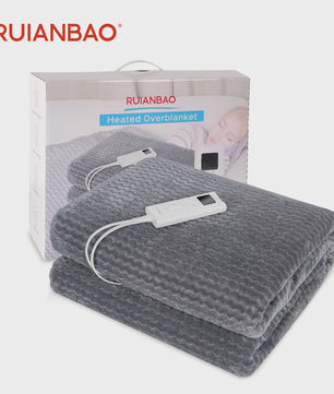 Elektrische Deken RUIANBAO 160x130cm - Verwarmde Plaid met 9 Warmtestanden & Timer
