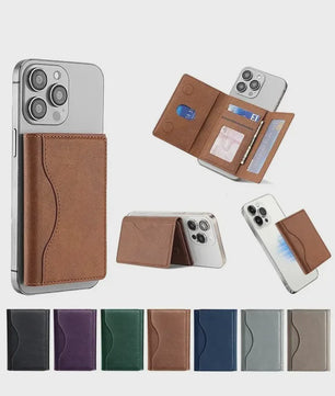 Magnetische Lederen Kaarthouder Wallet voor iPhone 16/15 Serie - Magsafe Compatibel