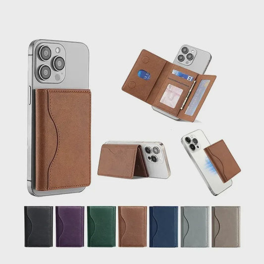 Magnetische Lederen Kaarthouder Wallet voor iPhone 16/15 Serie - Magsafe Compatibel