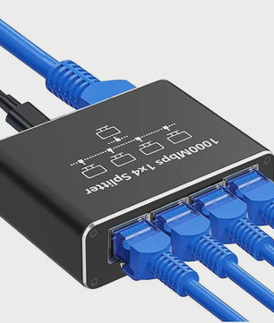 Gigabit Ethernet Switch Splitter 1x2, 1x3, 1x4 - 1000Mbps RJ45 LAN Netwerk Adapter