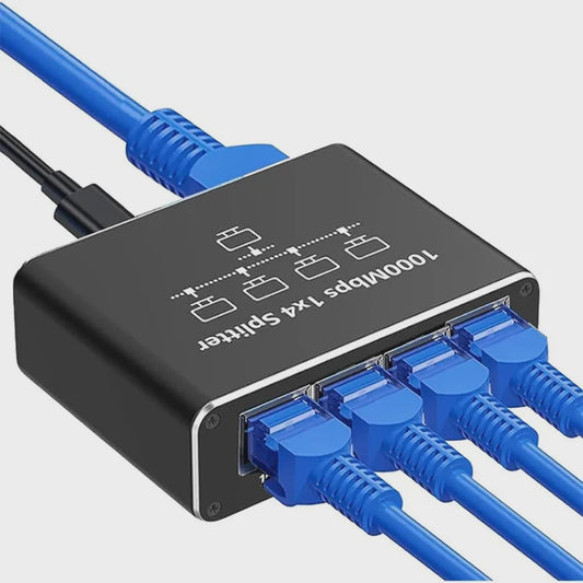 Gigabit Ethernet Switch Splitter 1x2, 1x3, 1x4 - 1000Mbps RJ45 LAN Netwerk Adapter
