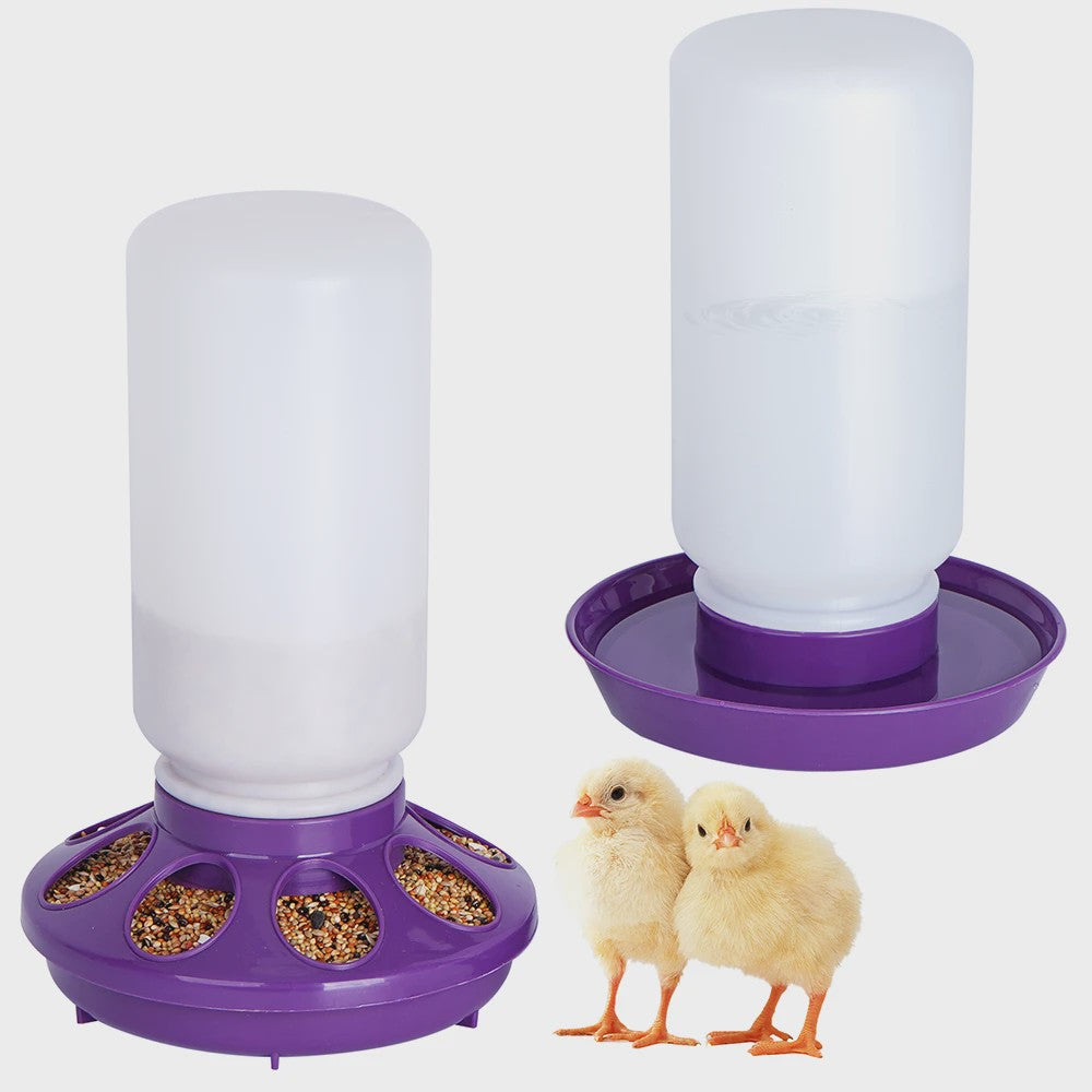 Automatische 1L Kippenvoerbak en Waterdispenser voor Kuikens en Vogels