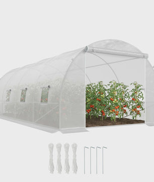 Ruime Tuinkas 18m² - 6x3x2m - Verstevigd Frame met 8 Ramen