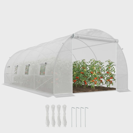 Ruime Tuinkas 18mÂ² - 6x3x2m - Verstevigd Frame met 8 Ramen