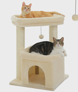 Kattenboom met Condo, Dubbele Perch en Krabpalen - Perfect voor Binnenkatten en Kittens