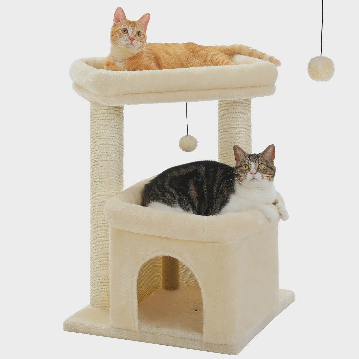 Kattenboom met Condo, Dubbele Perch en Krabpalen - Perfect voor Binnenkatten en Kittens