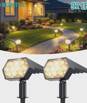 92 LED Solar Tuinspots - Waterdicht IP65, Buitenverlichting met Bewegingssensor