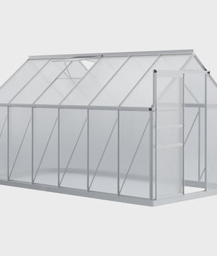 Outsunny Kassen 7,1 m² Aluminium Polycarbonaat met Fundering - Ruim en Duurzaam