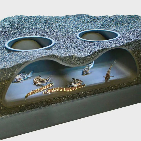 Aquarium Tunnel Cave - Dubbele Ondergrondse Schuilplaats voor Vissen