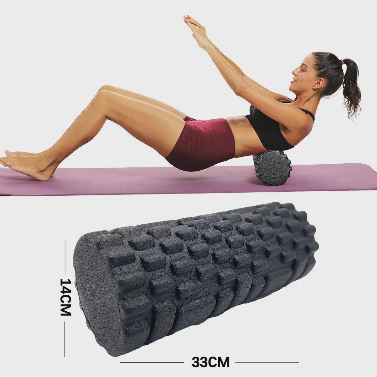 33cm EPP Fitness Foam Roller - Massage Roller voor Yoga, Pilates & Spierherstel