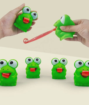 Grappig Fidget Speelgoed: Knijp Kikker of Dino met Uitsteek Tong