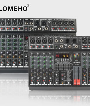 Lomeho AM-GT6/8 Professionele Audio Mixer Console met 7-Band EQ, USB & 99 Effecten