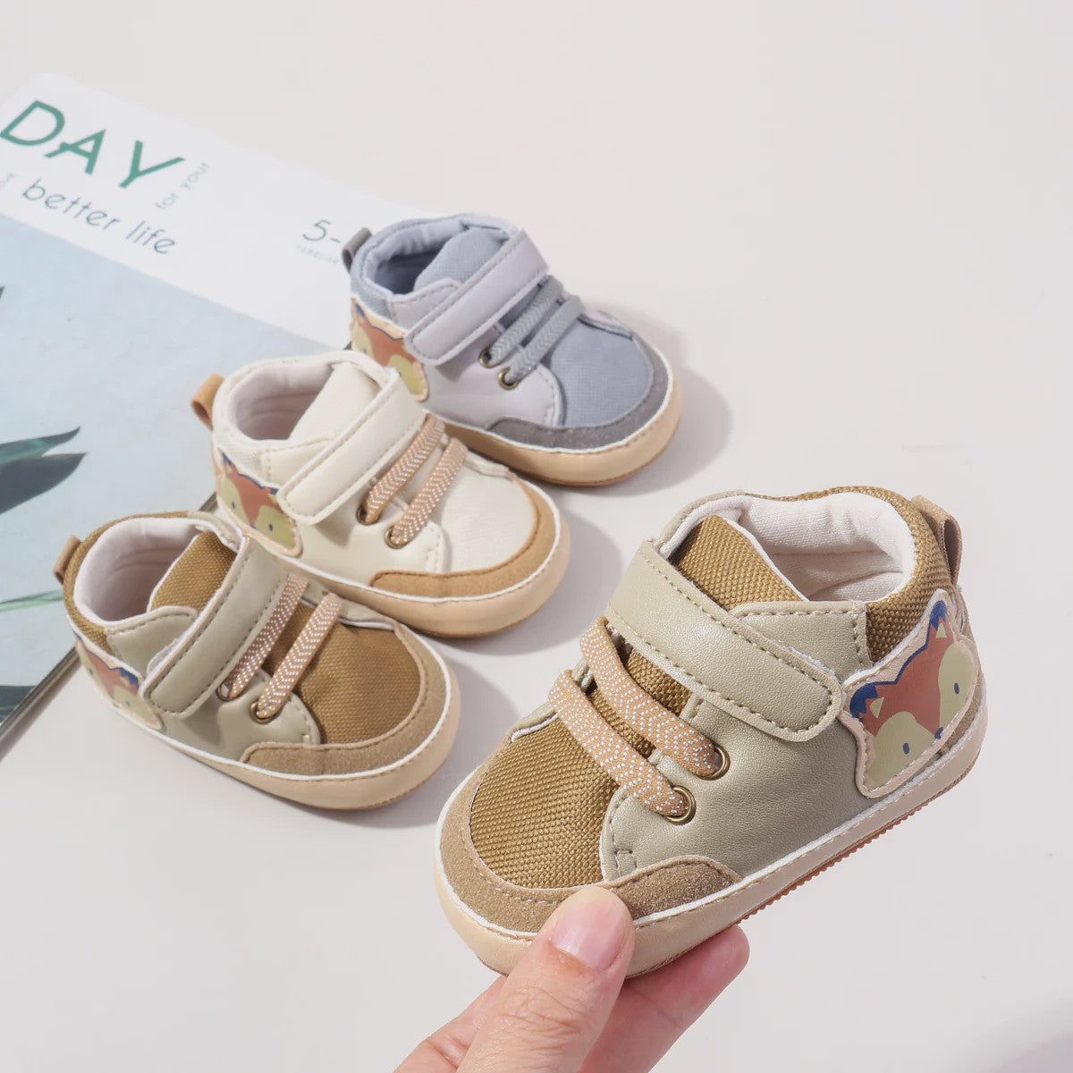 Baby Schoenen Lente/Herfst - Eerste Stapjes Unisex Casual Sportschoenen met Zachte TPR Zool (0-18M)