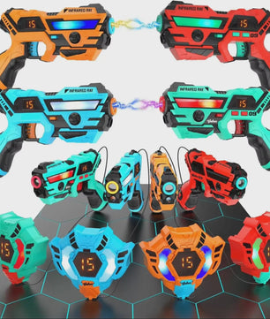 VATOS Laser Tag Pistolen Set voor 2-4 Spelers - Real-time Sync Schietspel Indoor/Outdoor Cadeau voor Kinderen
